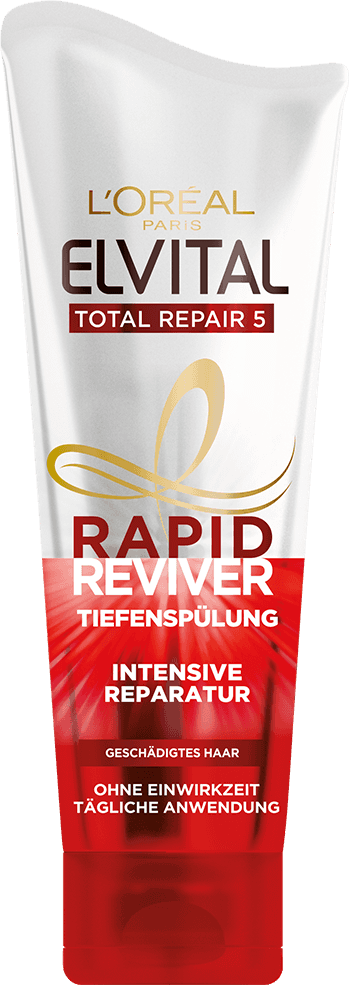 Pflege Fuer Strapaziertes Bis Geschaedigtes Haar Rapid Reviver 5 Elvital Total Repair Packshot